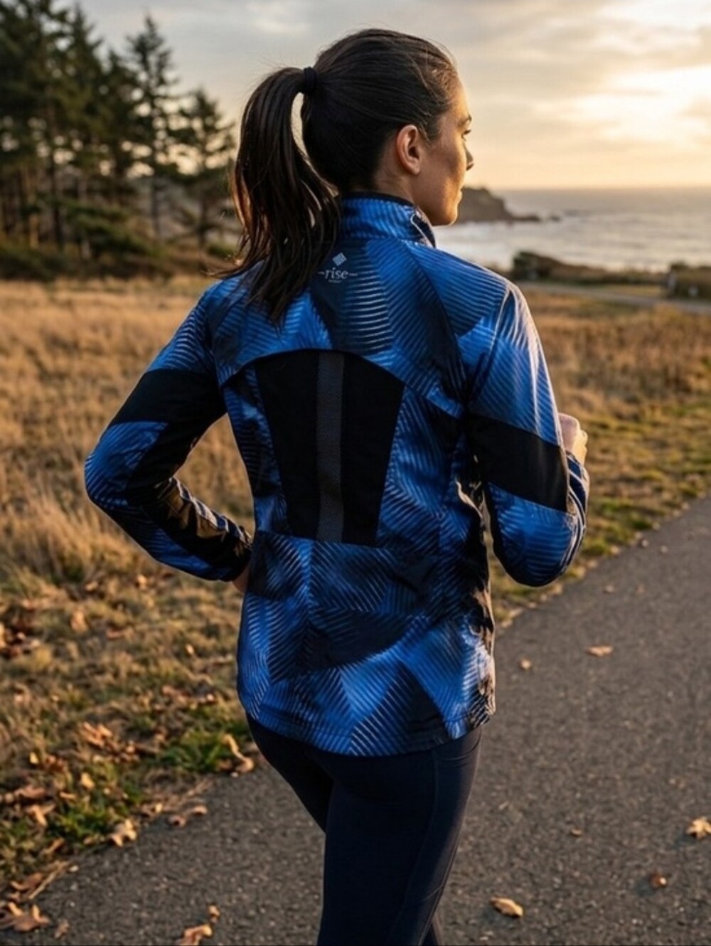 Lularoe Rise Lightweight Windbreaker Geometric navy blue, Medium
